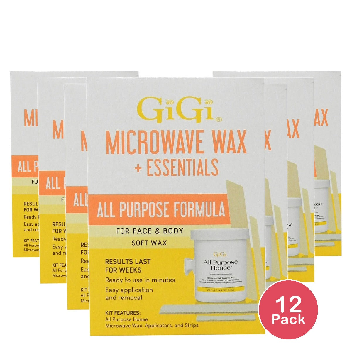 GiGi Microwave Wax All Purpose Formula (Pack of 12)