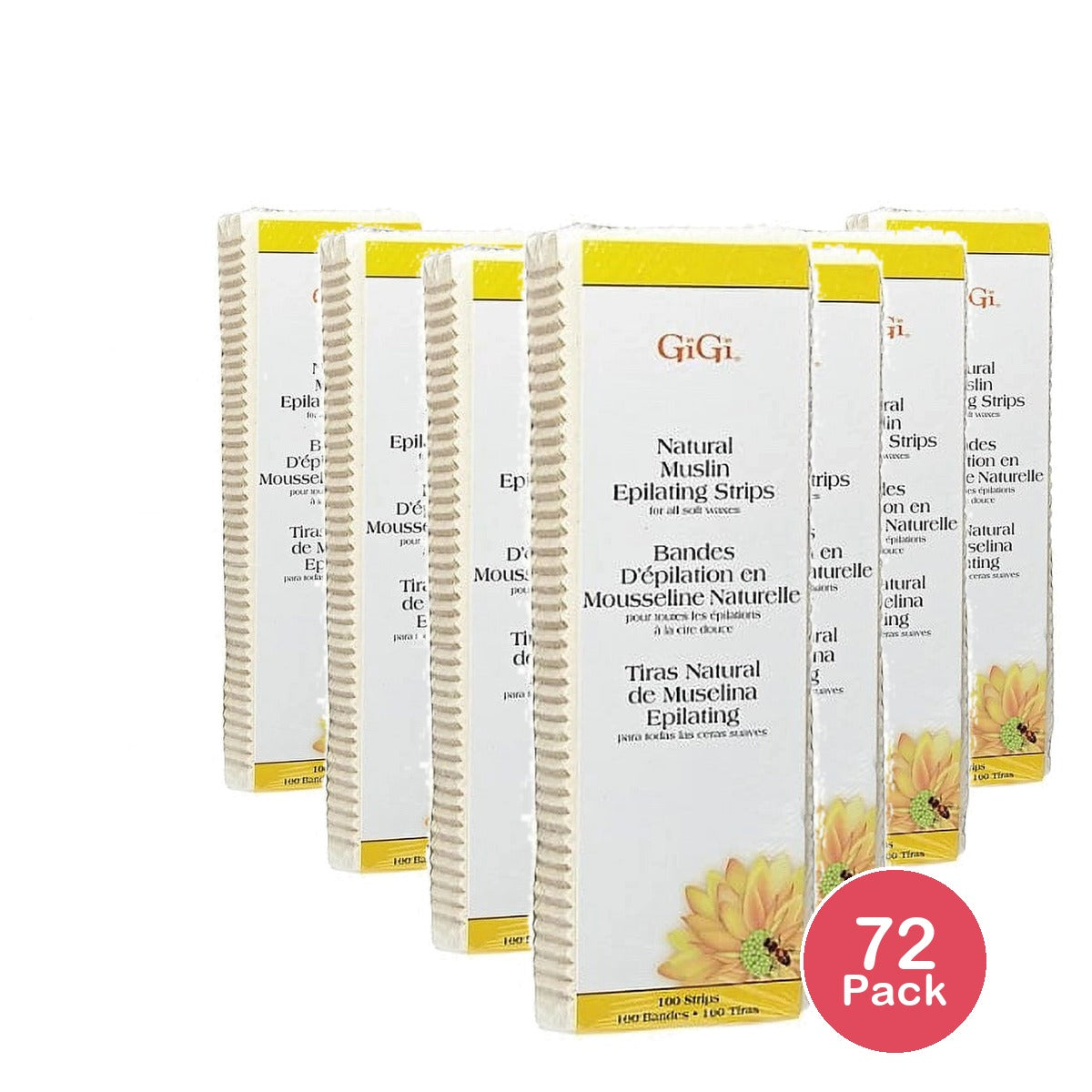 Gigi Natural Muslin Strips Large 100 Pack