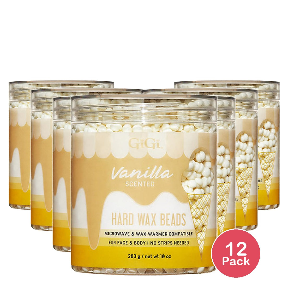Gigi Wax Beads Vanilla 10 Oz (Pack of 12)