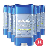 Gillette Antiperspirant Deodorant for Men Clear Gel Power Rush 3.8 OZ (Pack of 12)