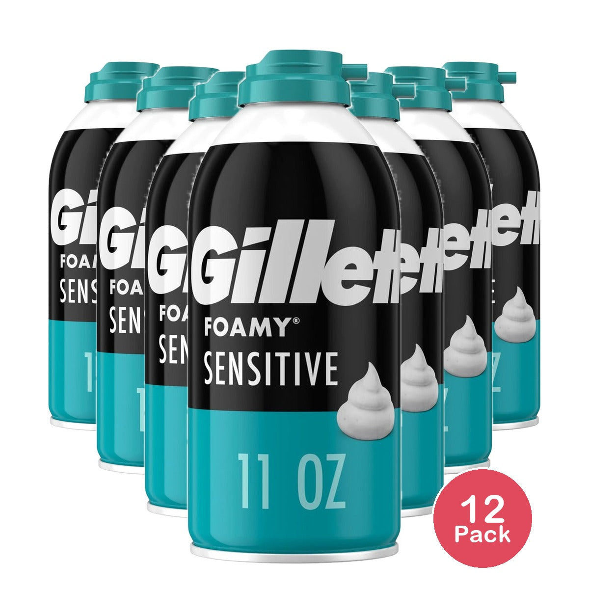 Gillette Foamy Sensitive Shave Foam 11 Oz (Pack of 12)