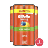 Gillette Fusion Ultra Sensitive Shave Gel 2x 7Oz (Pack of 3)