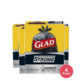 Glad Quick Tie Extra Strong Large Trash Bags 30 Gallon (Pack of 4)