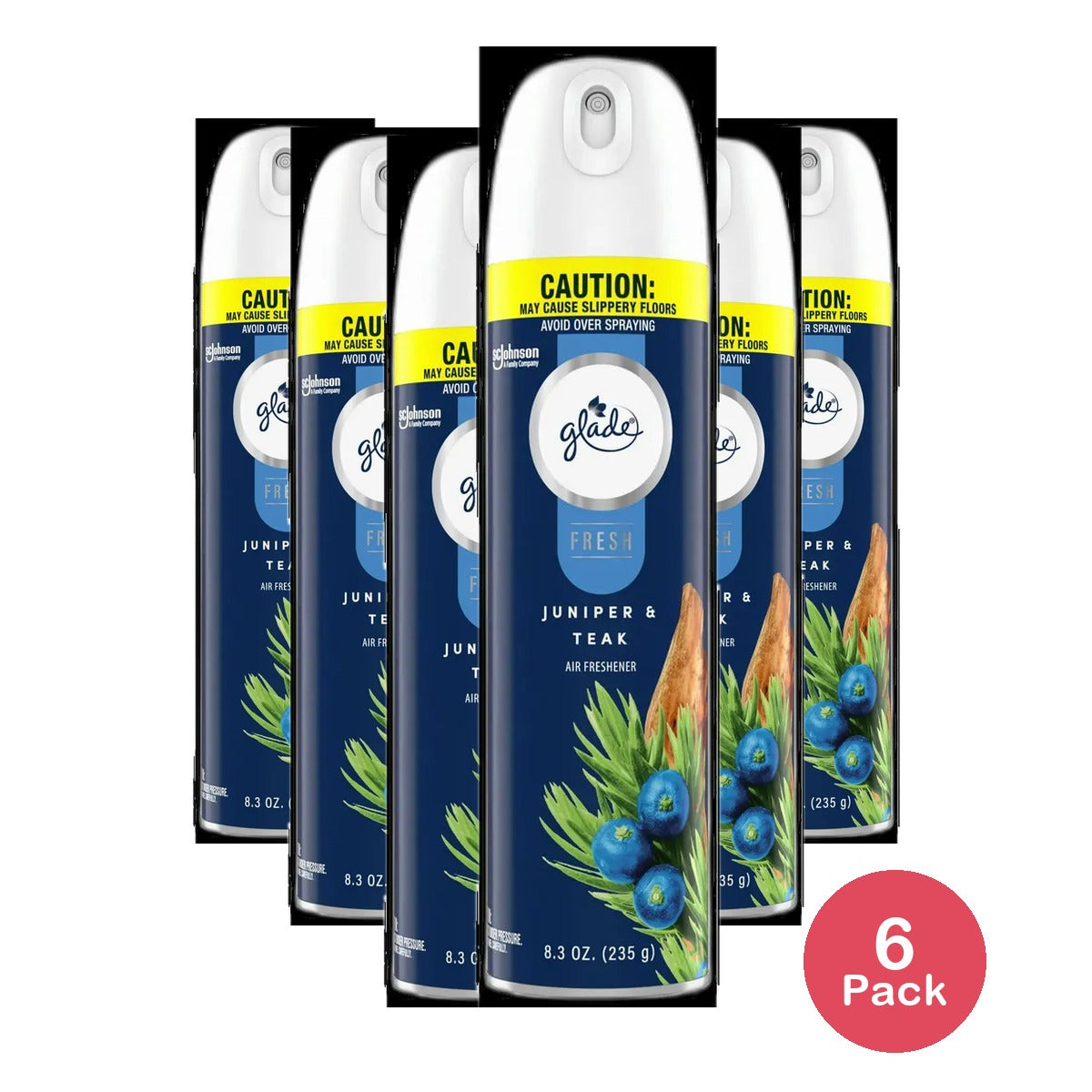 Glade Aerosol Spray Juniper & Teak 8.3 oz (Pack of 6)