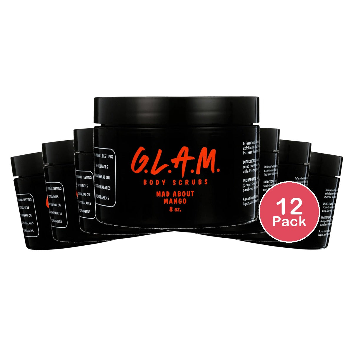 G.L.A.M. Mango Exfoliant 8 Oz (Pack of 12)