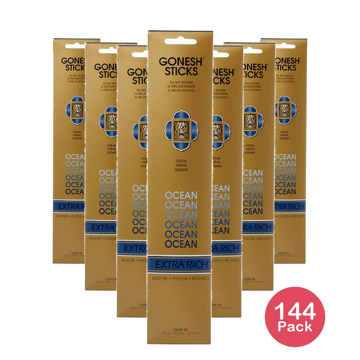 Gonesh Extra Rich Ocean Incense 20 Sticks (Pack of 144)
