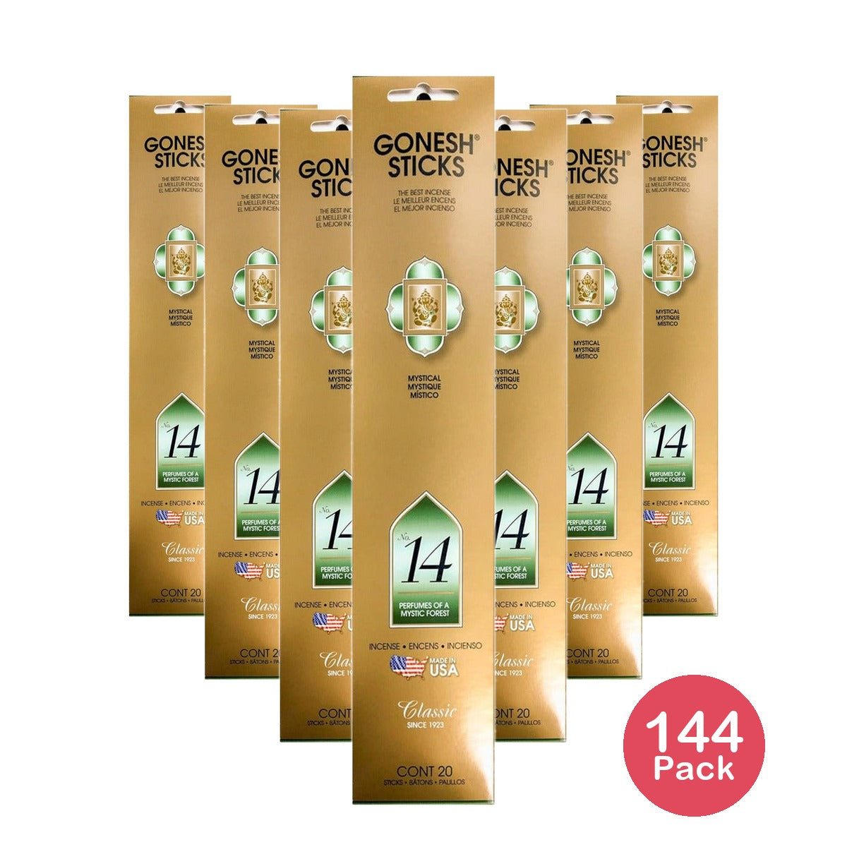 Gonesh Mystic Forest Incense Sticks Hanging Envelope (Pack of 144)