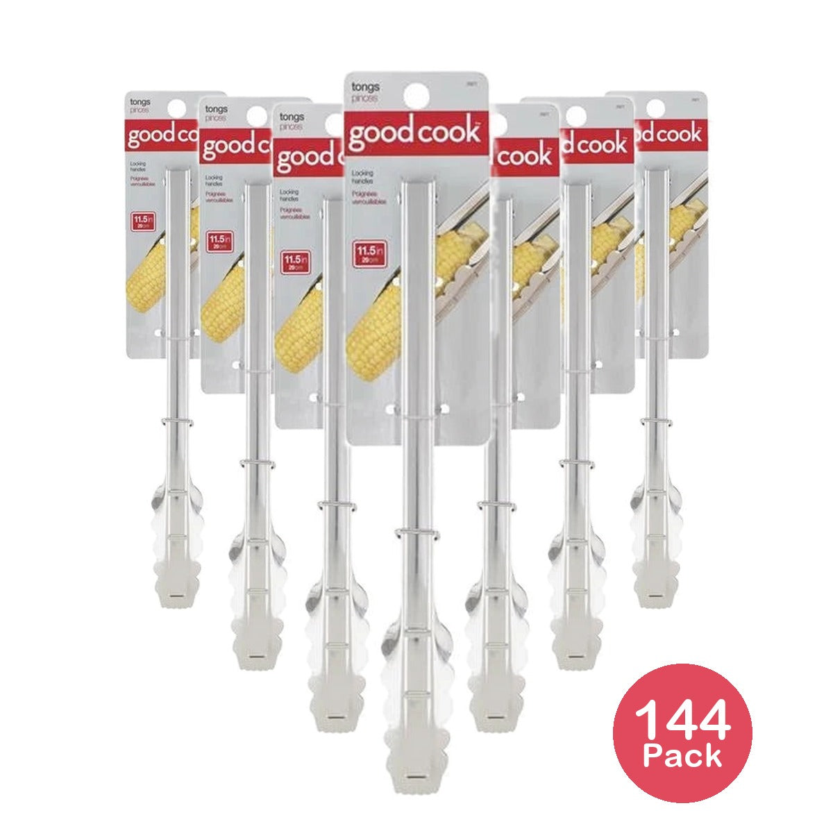 Good Cook Classic 12Inch Tongs Kitchen Essentials Silver (Pack of 144)