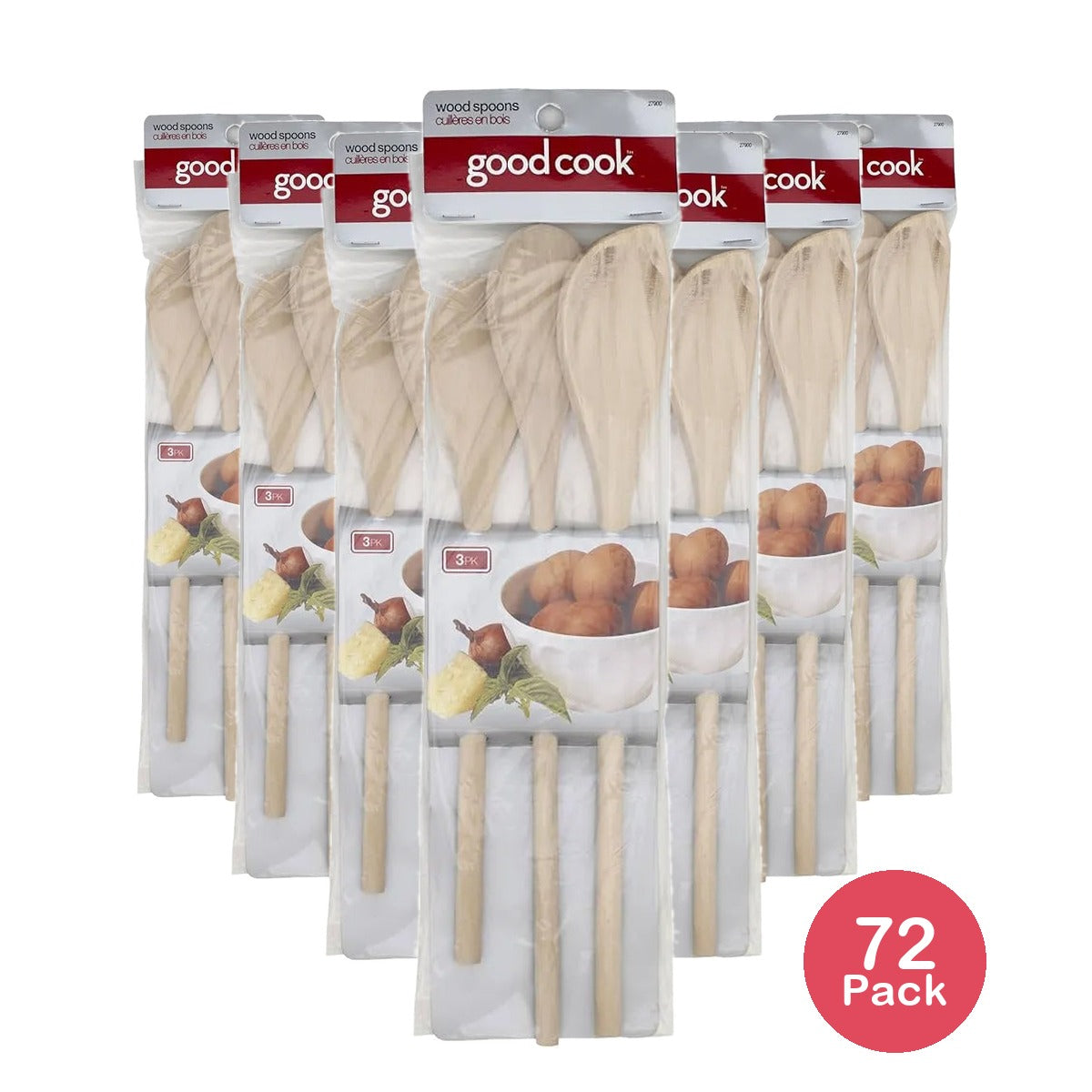 Good Cook Classic Wood Spoons 3Ct 1.59oz (Pack of 72)