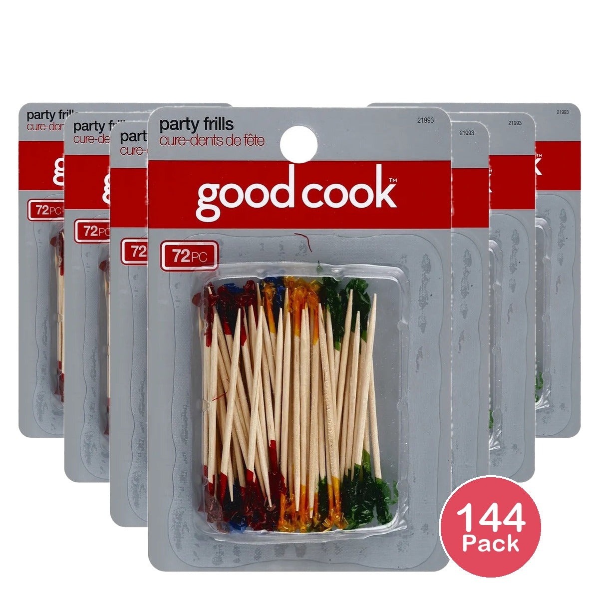 Good Cook Disposable Frill Party Pick 72 Count 1.6oz (Pack of 144)