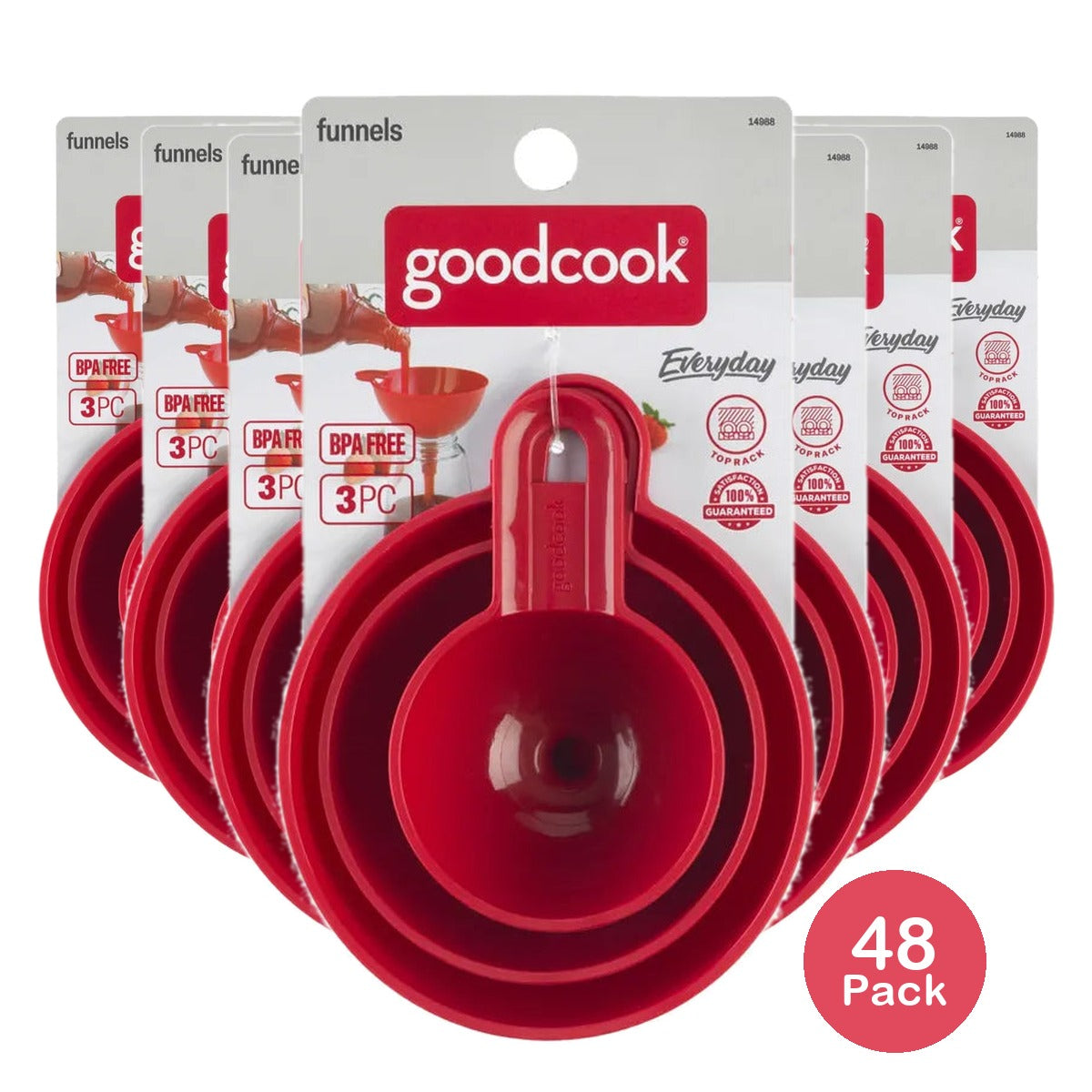 Good Cook Funnel Set 3ct 8oz (Pack of 48)