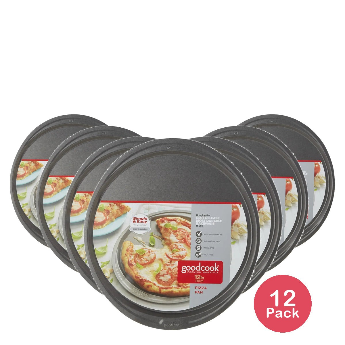 Good Cook Ready Nonstick Pizza Pan 12in 32Oz (Pack of 12)