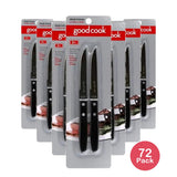 GoodCook 2-Piece Serrated Blade Steak Knife Set Black/Silver 1.6oz (Pack of 72)