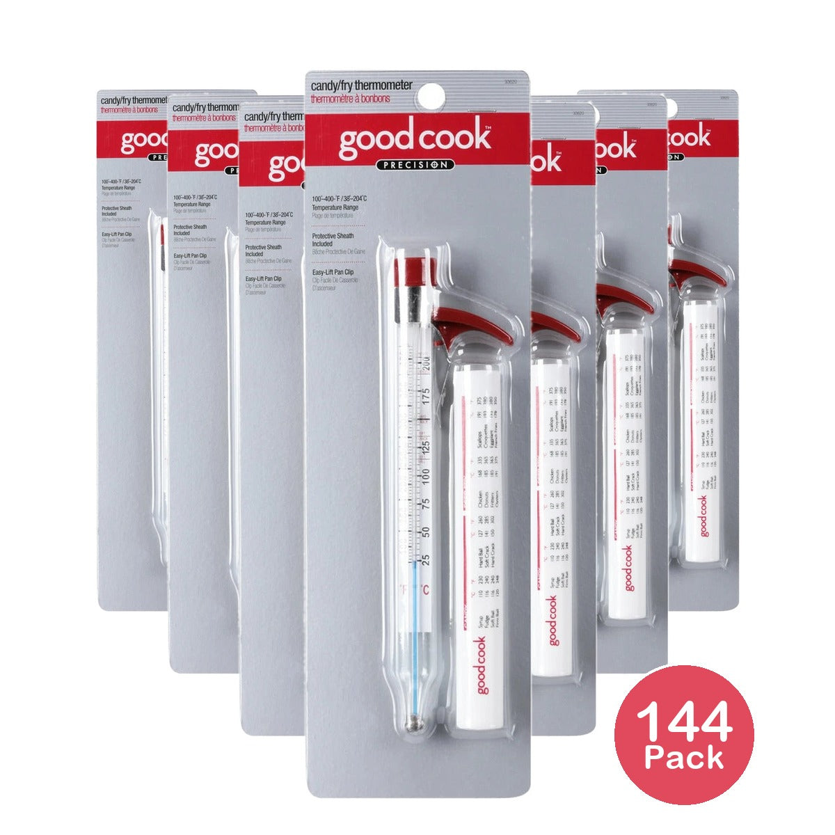 Goodcook Classic Candy Deep Fry Thermometer, Red 2.4 Oz (Pack of 144)