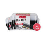 GoodCook Meal Prep 1 Compartment Rectangle Containers (Pack of 4)