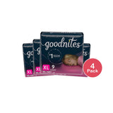 Goodnites Girls Nighttime Bedwetting Underwear Extra Large 25.6Oz (Pack of 4)