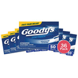 Goodys Extra Strength Headache and Pain Relief Powder Aspirin 50 Count 2.56oz (Pack of 36)