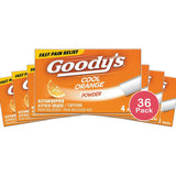Goodys Extra Strength Headache Powder Cool Orange Flavor Dissolve Packs 4oz (Pack of 36)