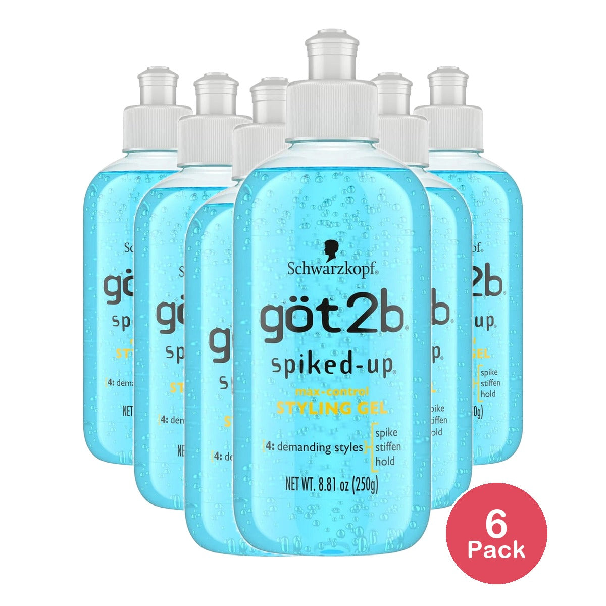Got 2b Spiked Up Gel Bottle (Pack of 6) 8.81 oz