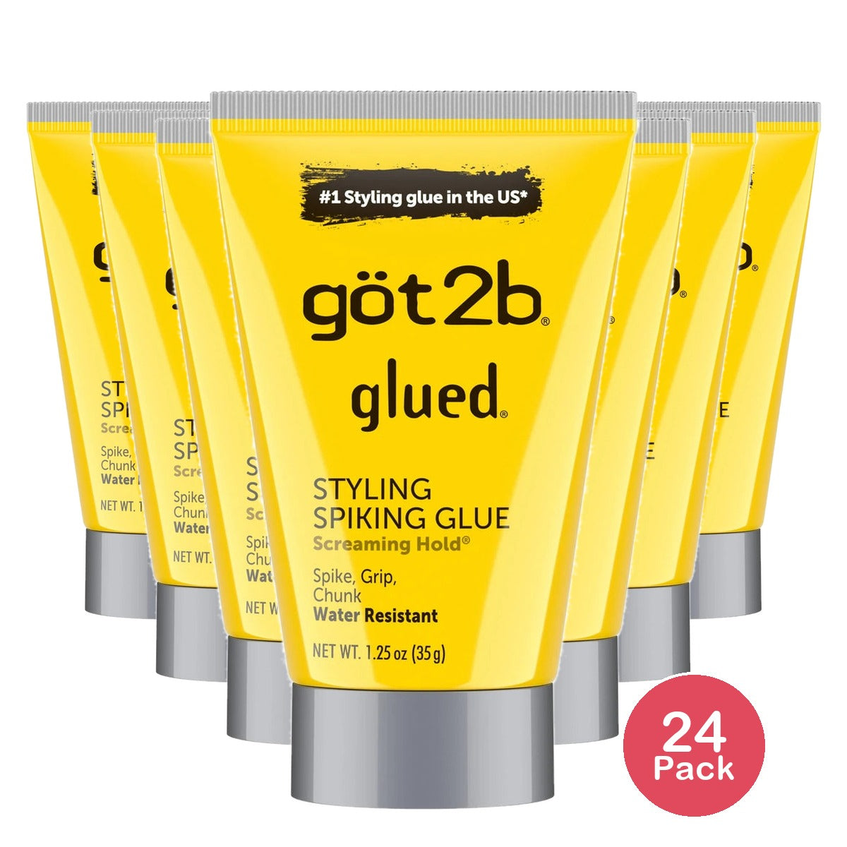 Got2b Glued Hair Styling Spiking Gel Trial & Travel Size (Pack of 24) 1.25 Oz