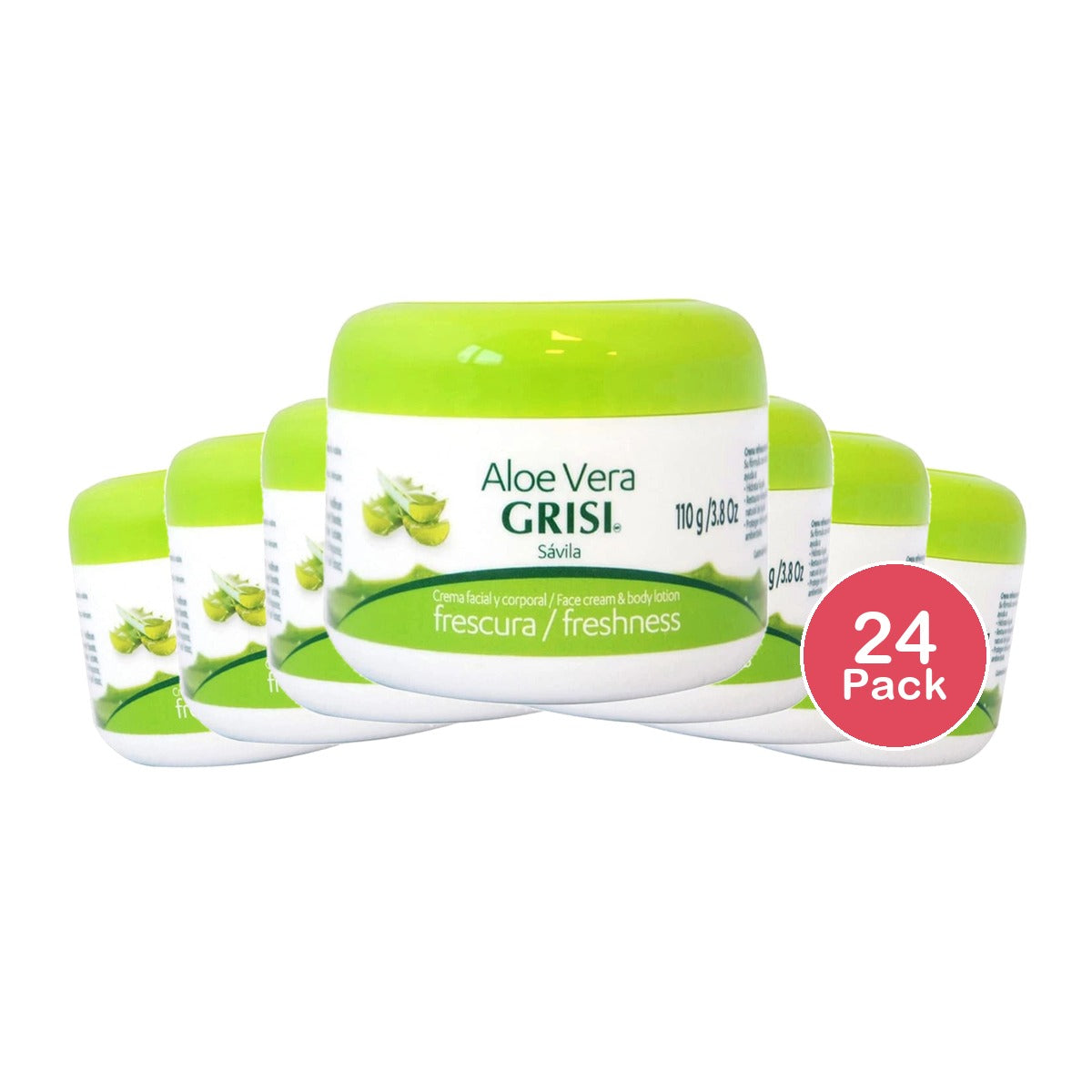 Grisi Aloe Vera Face Cream Moisturizer for All Skin Types Soothing and Regenera 3.80 Oz (Pack of 24)