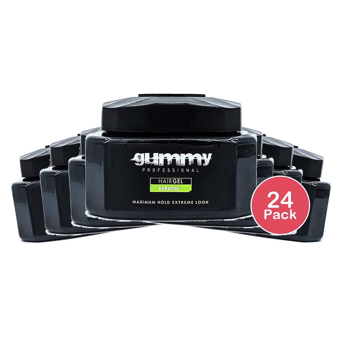 Gummy Keratin Hair Gel Maximum Hold 16.9 Oz (Pack of 24)