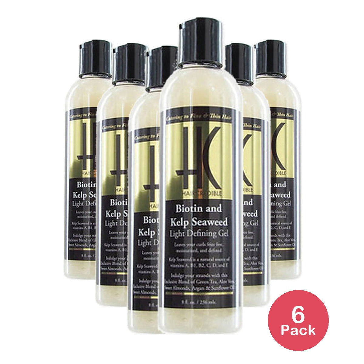Haircredible Biotin Gel 8 Oz (Pack of 6)