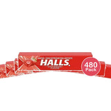 Halls Relief Cherry Cough Suppressant Oral Anesthetic Menthol Drops - 9 Ea (Pack of 480)