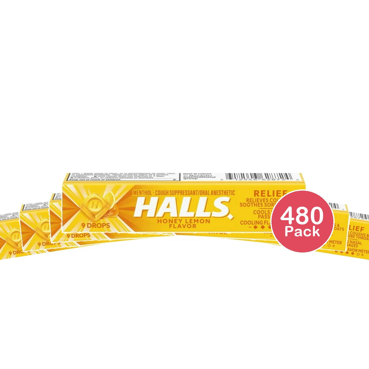 Halls Stick Honey-Lemon 9 Pc (Pack of 480)