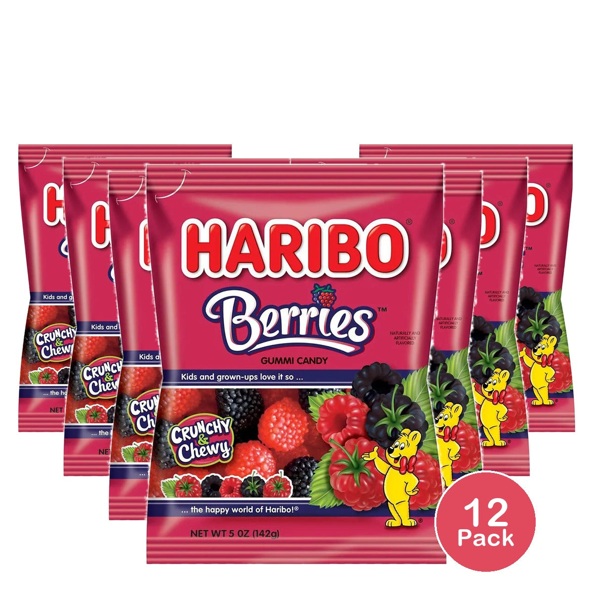 Haribo Berries Gummi Candy 5Oz (Pack of 12)