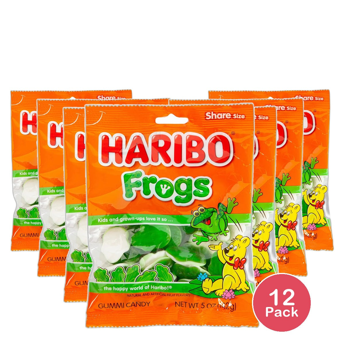 Haribo Frogs Gummi Candy 5Oz (Pack of 12)