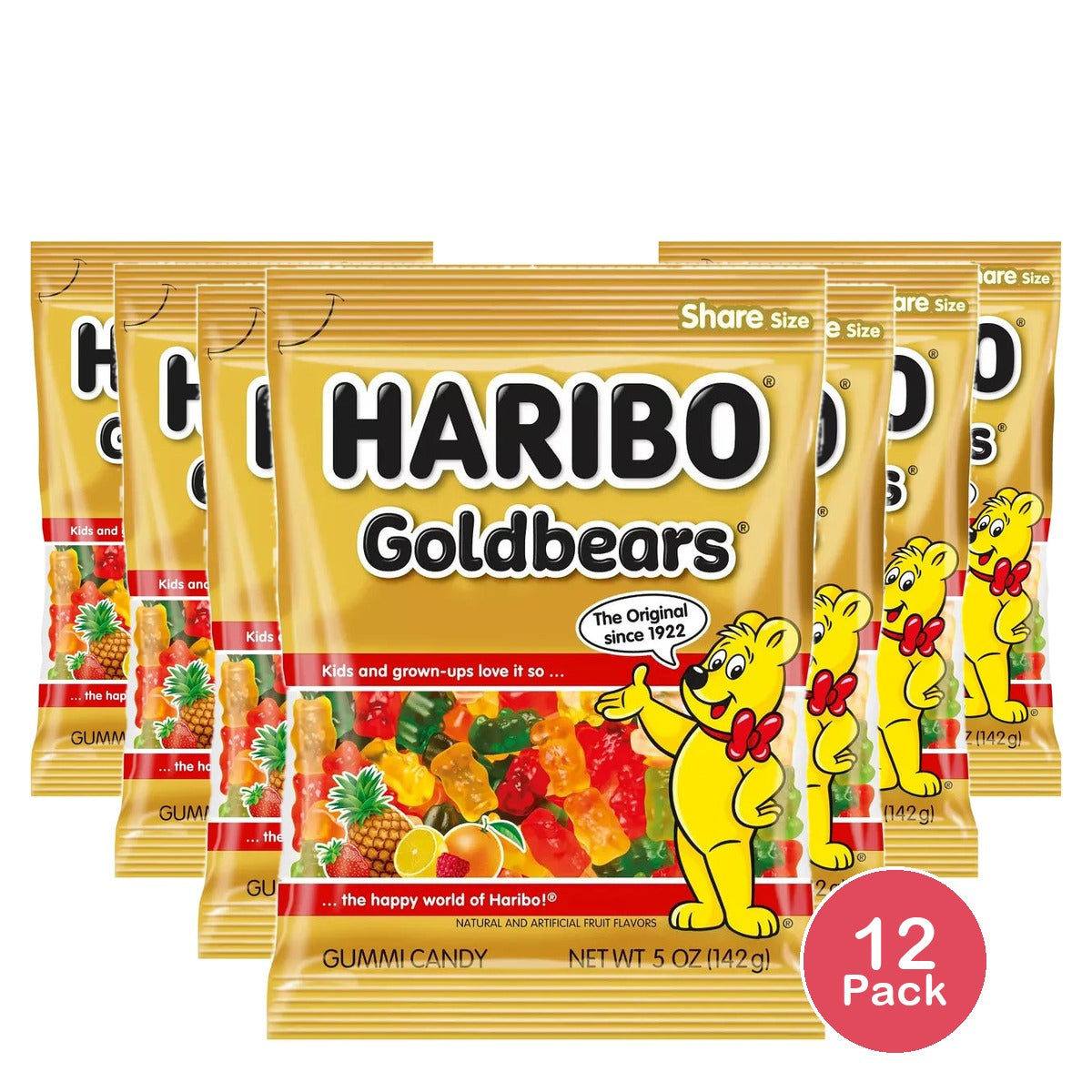 Haribo Gold Bears Gummi Candy Original 5Oz (Pack of 12)