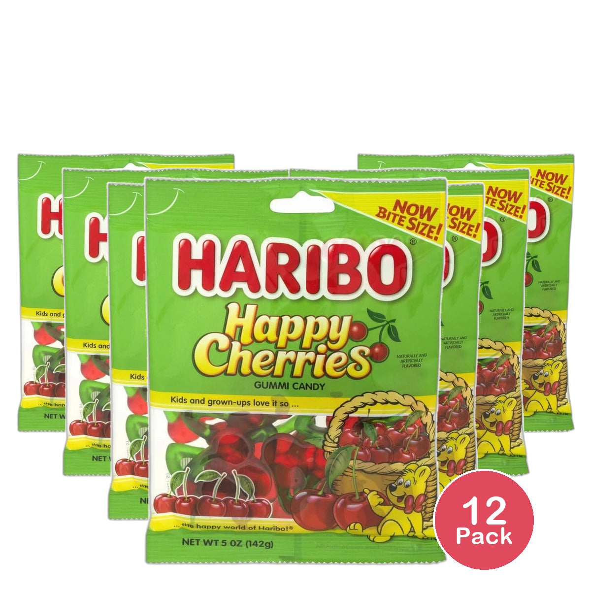 Haribo Happy Cherries Gummi Candies 5Oz (Pack of 12)