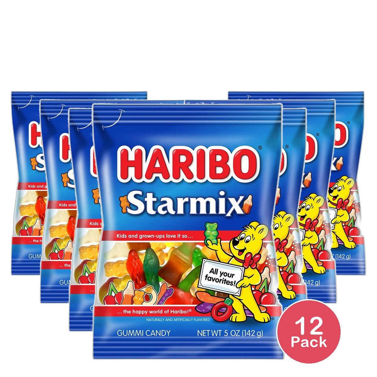 Haribo Star Mix Gummi Candy Assorted 5Oz (Pack of 12)