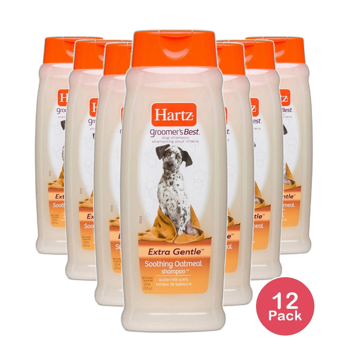 Hartz Groomers Best Oatmeal Shampoo For Dogs Buttermilk Scent 18Oz (Pack of 12)