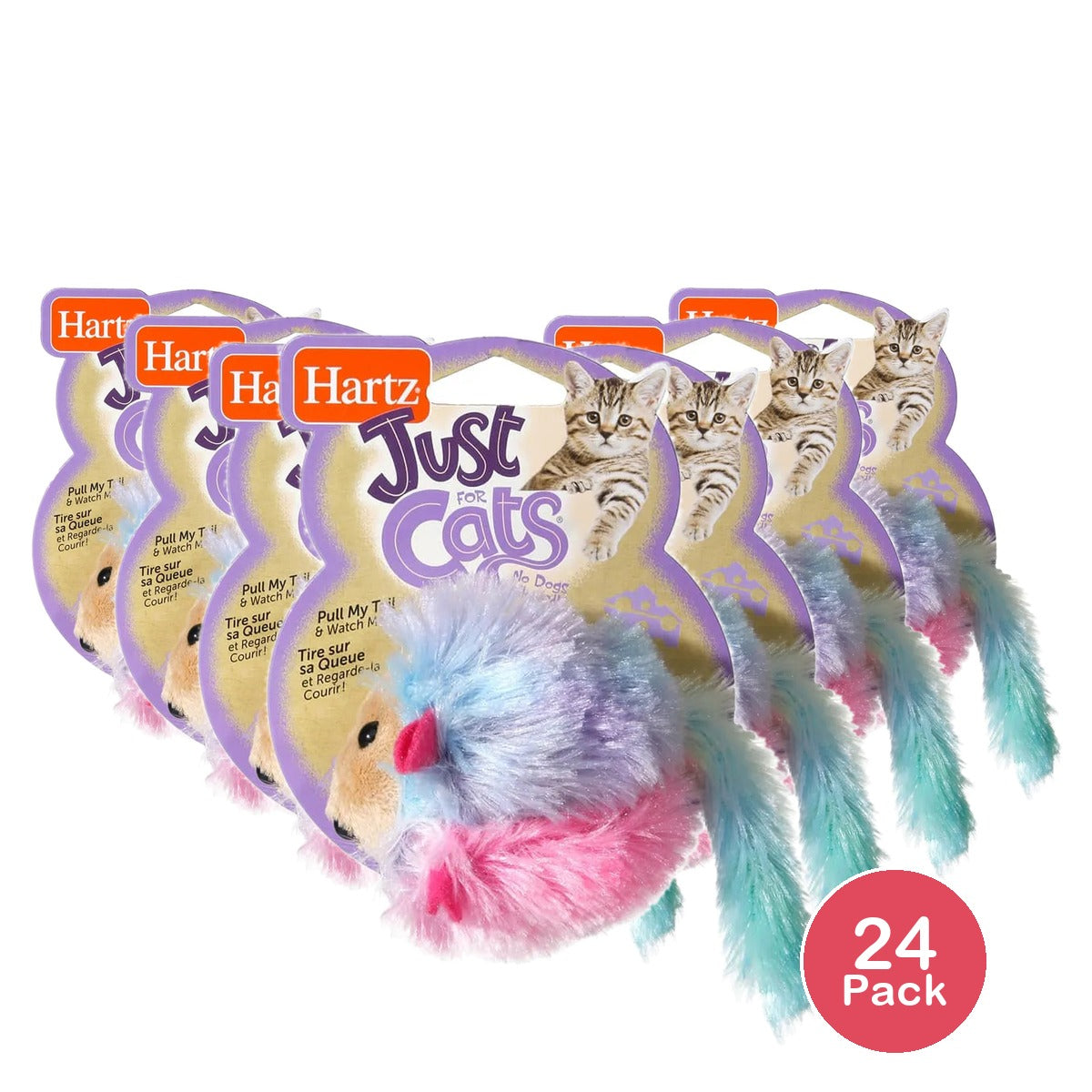 Hartz Just For Cats Running Rodent Cat Toy 1.28Oz (Pack of 24)