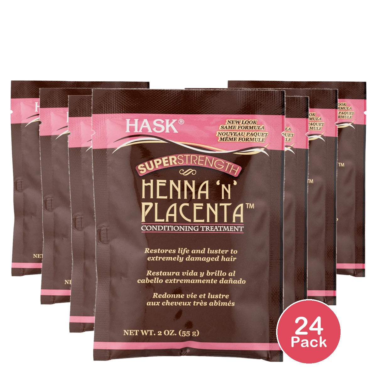 Hask Henna n Placenta Super Strength Treatment Pack 2 oz