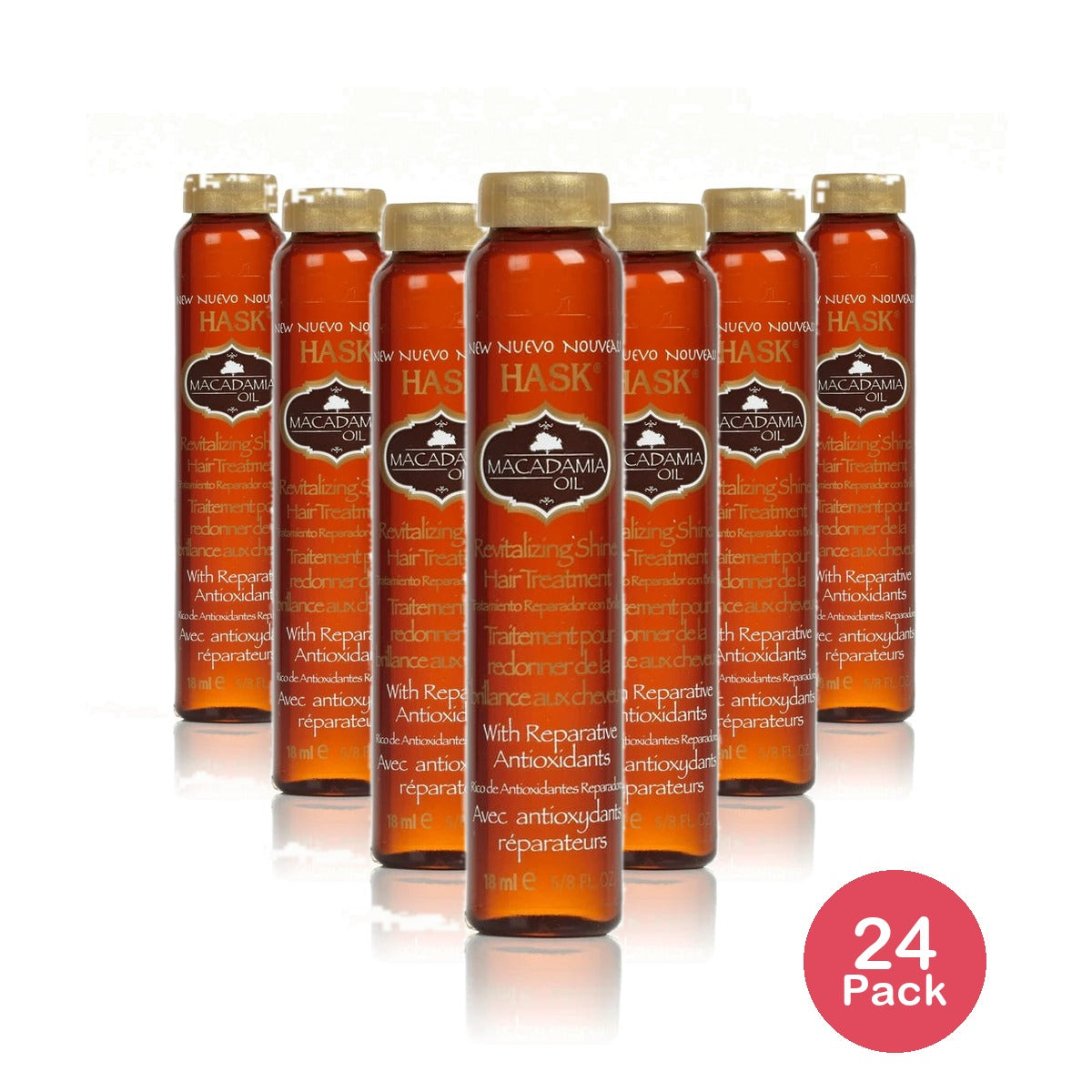Hask Macadamia Oil Moisturizing Shine Oil Vial 8 Oz (Pack of 24)