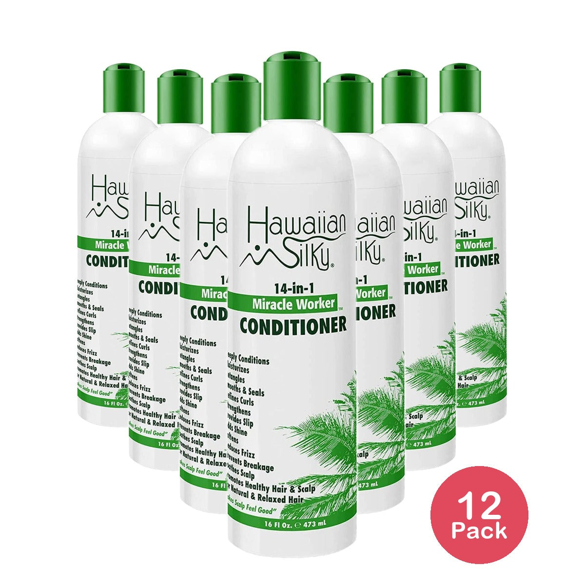Hawaiian Silky 14-in-1 Miracle Worker Anti-Aging Moisturizing Repairing Daily Conditioner 16. Oz (Pack of 12)