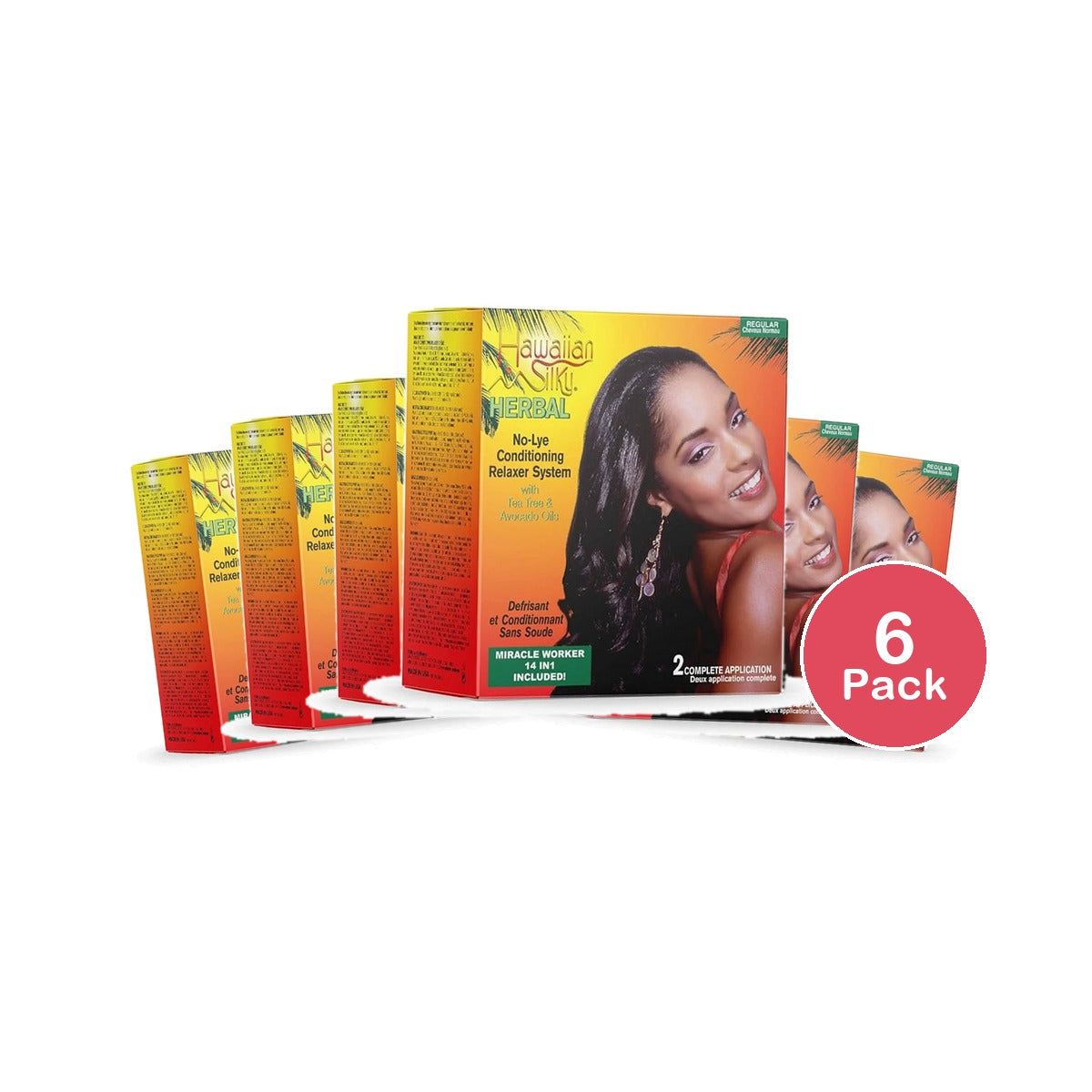 Hawaiian Silky Herbal No Lye 2/Appl Regular (Pack of 6)