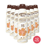 Hawaiian Tropic Weightless Hydration Clear Spray Sunscreen SPF 15 6Oz (Pack of 12)