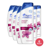 Head and Shoulders Dandruff Shampoo Smooth and Silky 12.5Oz (Pack of 6)