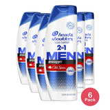 Head & Shoulders Mens 2 in 1 Dandruff Shampoo and Conditioner Old Spice Swagger 12.5Oz (Pack of 6)