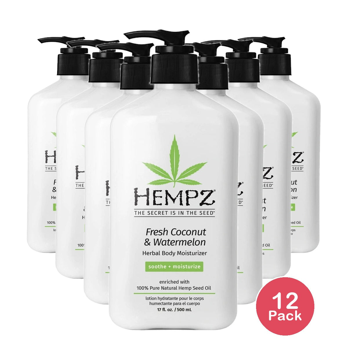 Hempz Fresh Coconut & Watermelon Herbal Body Moisturizer from Purebeauty 17 fl oz (Pack of 12)