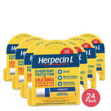 Herpecin L Everyday Protection Cold Sore And Sunscreen Lip Balm Stick 0.1 Oz (Pack Of 24)