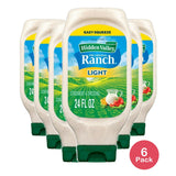 Hidden Valley Original Ranch Light Salad Dressing & Topping - Gluten Free - 24 Oz (Pack of 6)