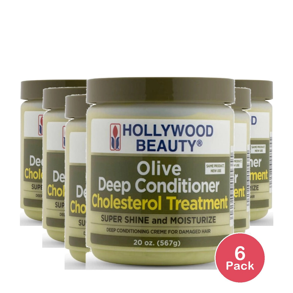 Hollywood Beauty Olive Oil Deep Conditioner 20 Oz (Pack of 6)