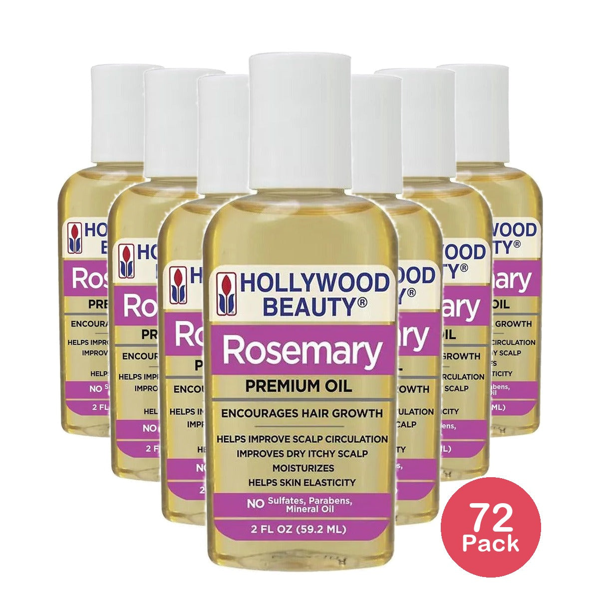 Hollywood Beauty Rosemary Hair, Scalp & Skin Oil 2 Fl Oz (Pack of 72)