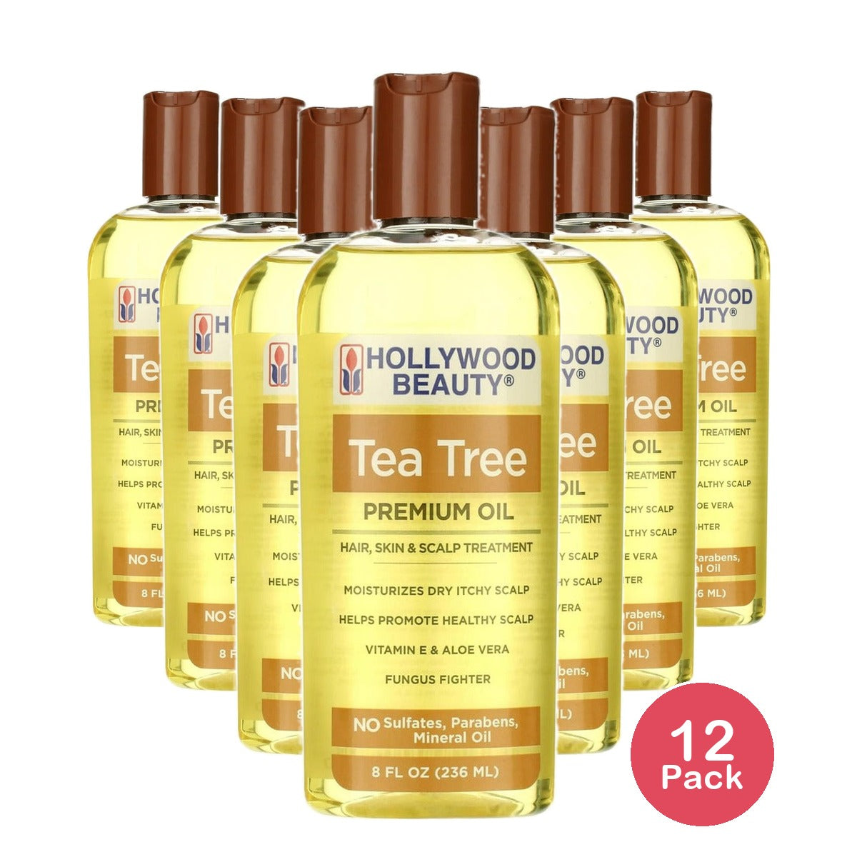 Hollywood Beauty Tea Tree Oil 8 Fl Oz (Pack of 12)