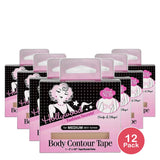 Hollywood Fashion Secrets Body Contour Tape For Medium Skin Tones 1.06Oz (Pack Of 12)